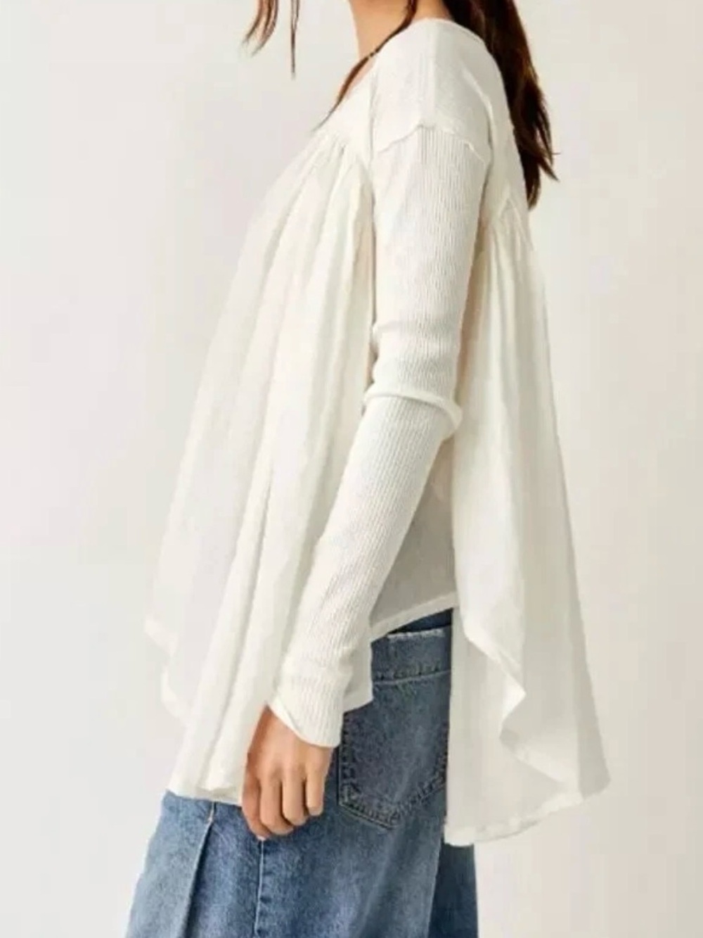 We the People oversized Lyrical Tunic creamy white size XS #1156 - Picture 2 of 6